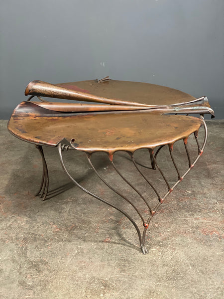 Unique Wrought Iron Copper Coffee Table