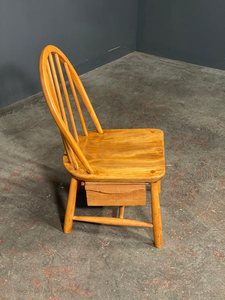 Small Ercol Nursing Chair With Drawer