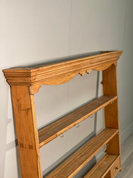 19th Century Pine Kitchen Wall Rack
