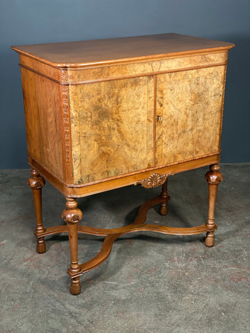 Burr Walnut Cabinet by T Justice & Sons of Dundee