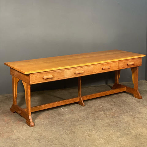 Large Oak Prep Centre Table c1930