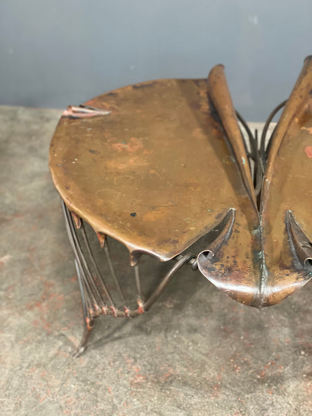 Unique Wrought Iron Copper Coffee Table