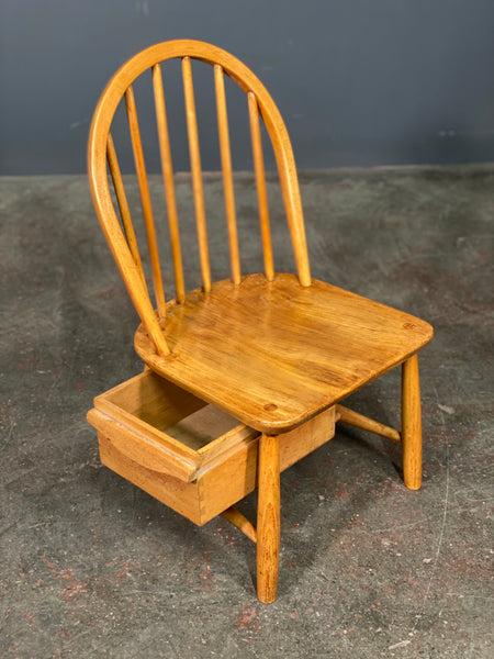 Small Ercol Nursing Chair With Drawer