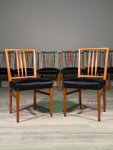 A Set Of 8 Gordon Russell Teak Dining Chairs