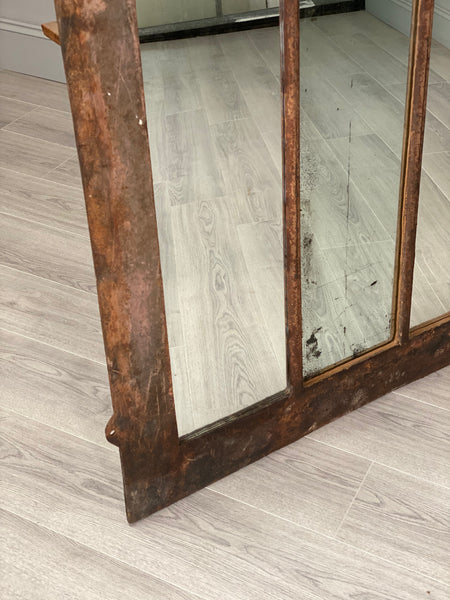 Large Antique Cast Iron Mirror