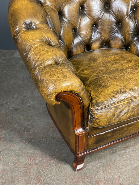 Vintage Leather Chesterfield Armchair