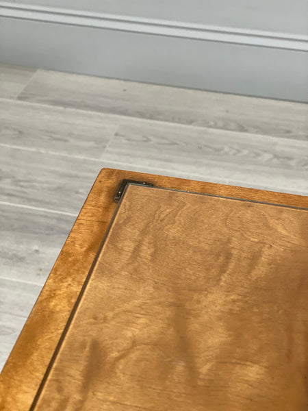 A Pair Of Mid Century Satin Birch Bedside Cabinets