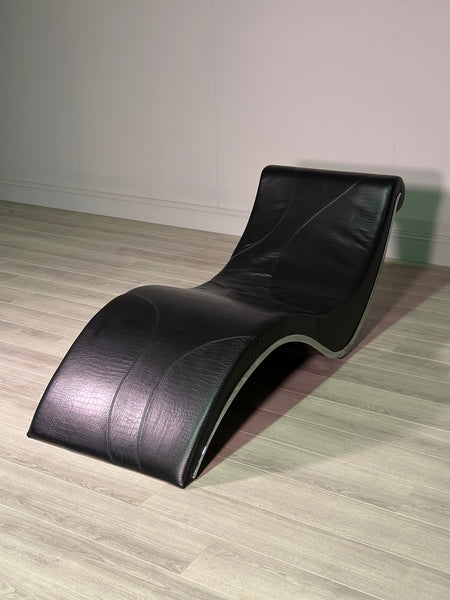 Leather Leonardo Dainelli Sylvester Cattelan Italian Chaise Longue
