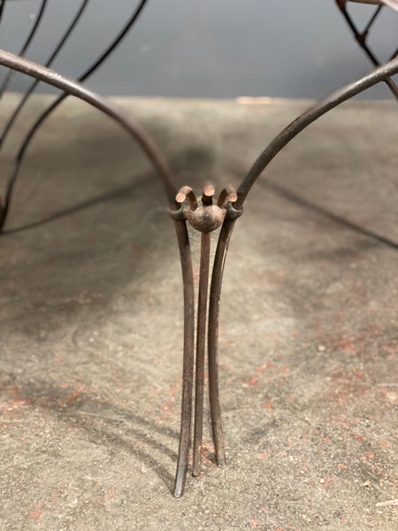 Unique Wrought Iron Copper Coffee Table
