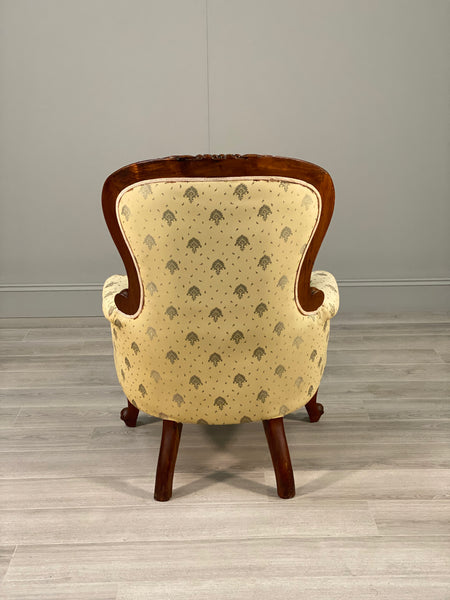 Victorian Style Balloon Back Armchair