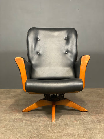 Mid Century Reclining Swivel Chair