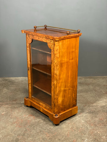 Victorian Burr Walnut Pier Cabinet