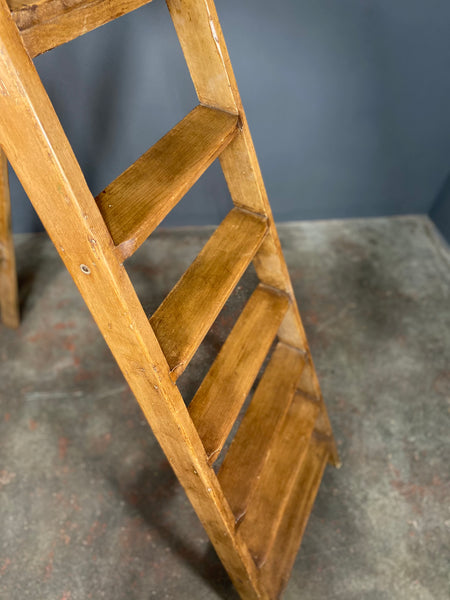 Mid 20th Century Set Of Large Pine Step Ladders By G C Dewey Of Stoke