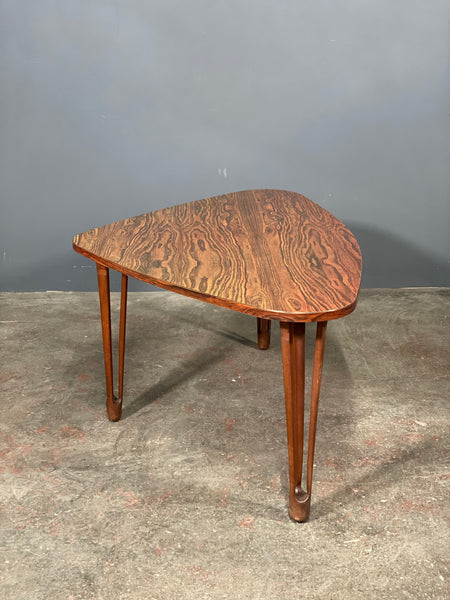 Mid Century Rosewood Veneer Tripod Coffee Table