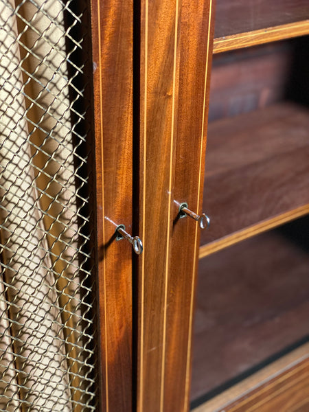 Edwardian Inlaid Mahogany Display Cabinet