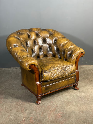 Vintage Leather Chesterfield Armchair