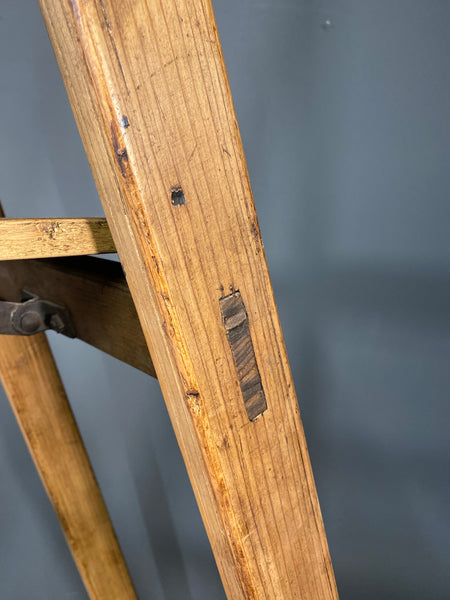 Mid 20th Century Set Of Large Pine Step Ladders By G C Dewey Of Stoke