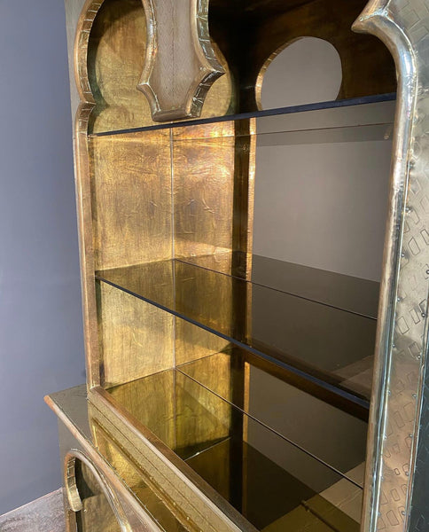 Rare Rodolfo Dubarry Large Brass Cabinet c1970