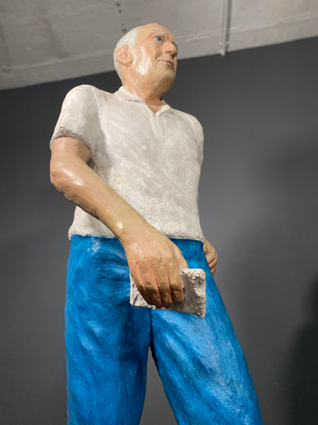 Life Size Fibreglass Sculpture's Of Man And Women By Paul Williams